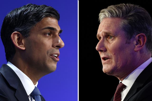<p>Prime Minister Rishi Sunak and Labour leader Sir Keir Starmer (PA)</p>