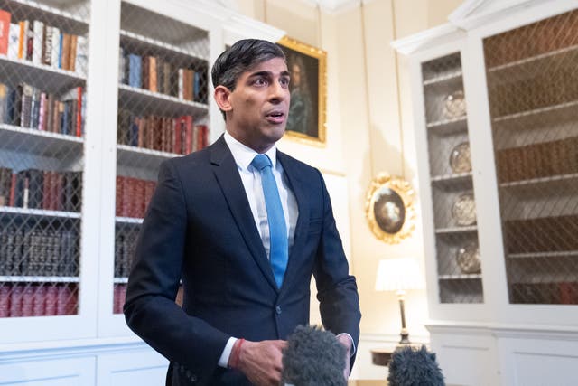 <p>Prime minister Rishi Sunak welcomed the fall in inflation</p>