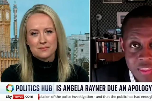 <p>Tory MP’s blunt response when asked to apologise to Angela Rayner over council house investigation.</p>