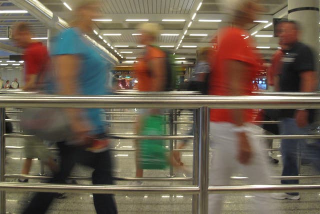<p>Border lines: processing times for British travellers under the EU’s new entry/exit system will be much longer </p>