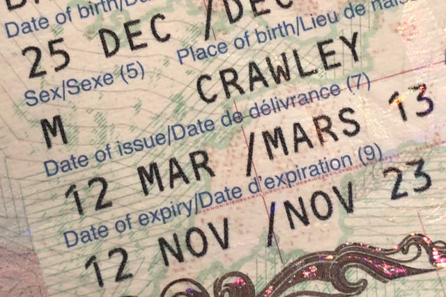 <p>A British passport issued for 10 years and eight months</p>